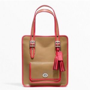 Coach Legacy Archival two-tone laptop/ magazine tote